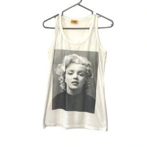 Marilyn Monroe White Racerback Tank Top S/M